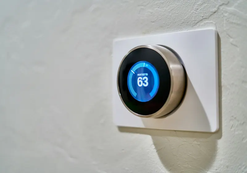 Ductless mini-split on a wall